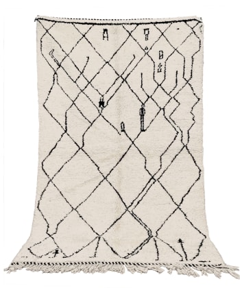 BERBERE - Tapis Berbere marocain pure laine 194 x 363 cm