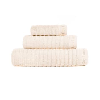 PALACE SET - Set de tres toallas de baño (30x50+50x100+70x140) blanco roto