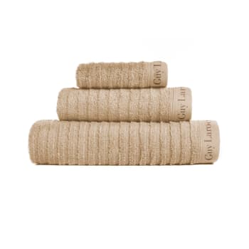 PALACE SET - Set de tres toallas de baño (30x50+50x100+70x140) beige