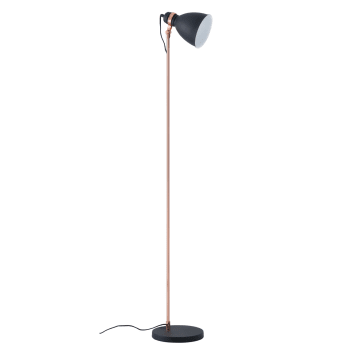 DARSHIL - Lámpara de pie de estilo industrial metalica negro