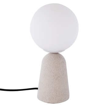 CRETA - Lampe de table en béton et verre