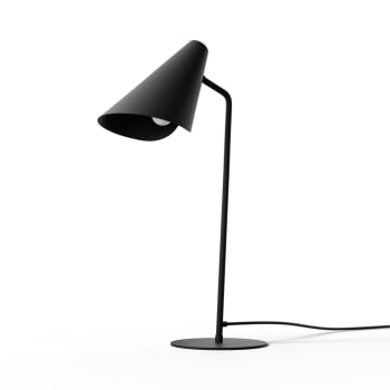 LISBOA - Lámpara de mesa de metal negro arenado
