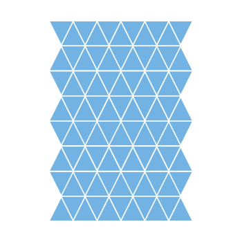 Mini triangoli in adesivo decorativo opaco blu 19x29 cm