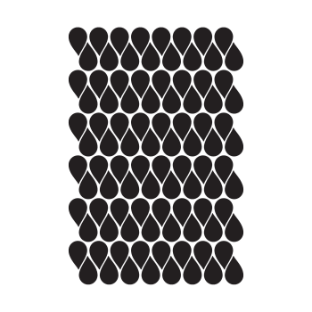 Gocce di pioggia in adesivo decorativo opaco nero 19x29 cm