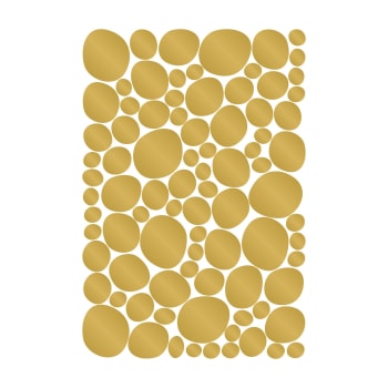 Lunares irregulares en vinilo decorativo brillo oro 19x29 cm