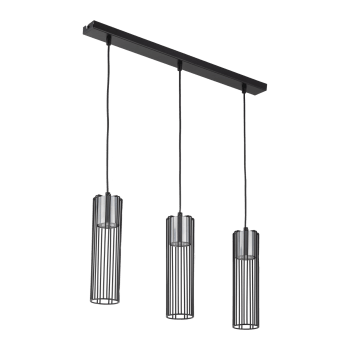 Argento 3 - Lámpara de techo de aluminio negro de 60 cm