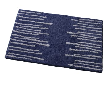 BATONNETS - Tapis de bain bleu  60x60 en polyester