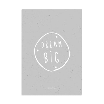 Póster papel Dream Big gris 30x40cm
