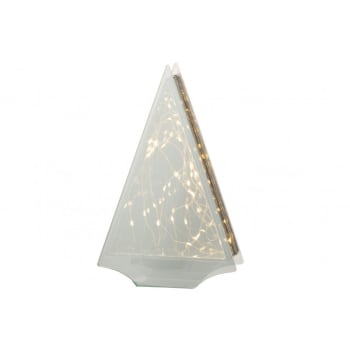 SAPIN - Decoración led triángulo cristal oro alt. 29