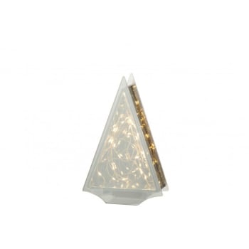 SAPIN - Décoration led triangle verre H25cm
