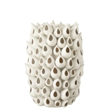 ANEMONE - Vase haut céramique blanc H44cm