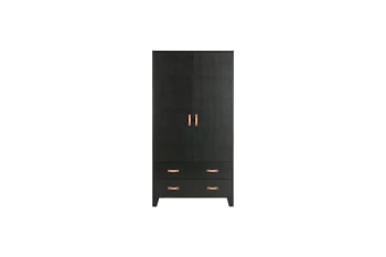 Dian - Armoire 2 portes en bois noir