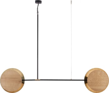 9375 - Lámpara de pared en madera de 60 cm