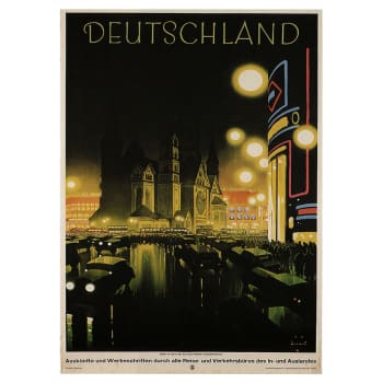 Tableau affiche touristique vintage Deutschland 50x70cm