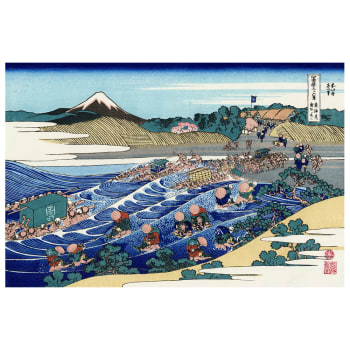 Tableau Le Mont Fuji Vu Depuis Kanaya Katsushika Hokusai 80x120cm