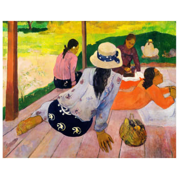 Tableau impression sur toile La Sieste Paul Gauguin 80x100cm