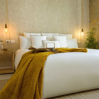 ORGANICO - Funda nórdica 100% algodón orgánico beige 150x220 cm cama 90