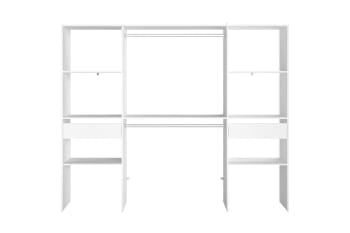 Elysee - Vestidor de diseño con 2 armarios, 6 estantes y 2 cajones