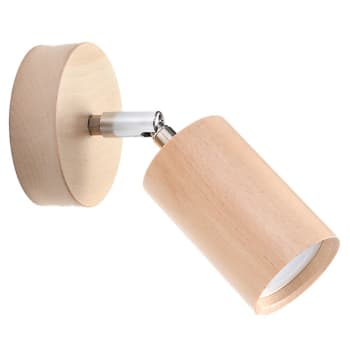 Berg - Applique tube en bois, L: 10cm