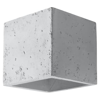 Quad - Lámpara de pared gris concreto  alt. 10 cm