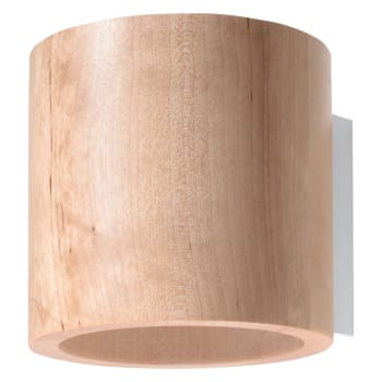 Orbis - Lámpara de pared madera natural madera  alt. 10 cm
