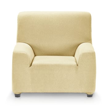 MILAN - Funda de sillón elástica beige 70 - 110 cm