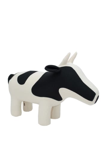 AMIGURUMIS MAXI - Peluche vaca maxi de algodón 100% blanco 110X45X75 cm