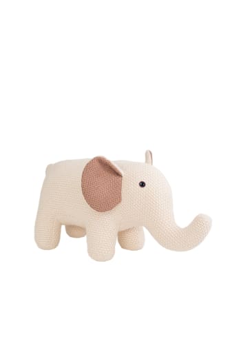 AMIGURUMIS MINI - Peluche mini-éléphant Buba 100% coton blanc