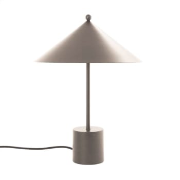KASA - Lampe de table gris métal revêtement en poudre Ø35xH50cm