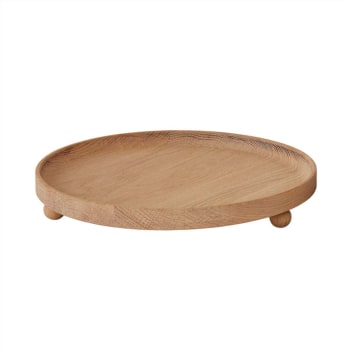 INKA - Inka-Holz-Tablett rund Braun aus Eiche Ø30xH4,7cm