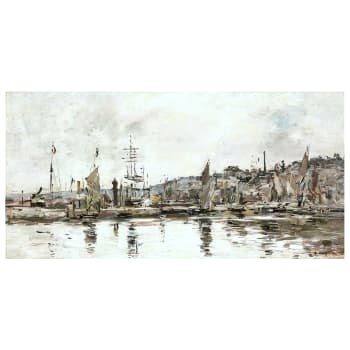 Tableau - Le Port de Honfleur - Eugène Boudin 40x80cm