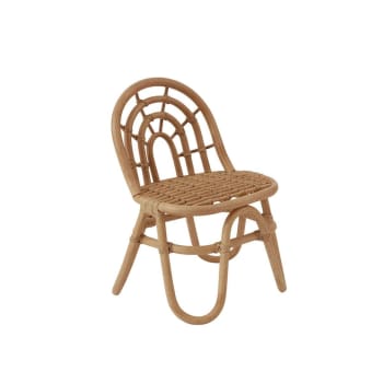 RAINBOW - Mini chaise marron 100% rotin H52xL33,5x28cm