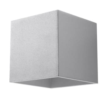 Quad - Lámpara de pared gris aluminio  alt. 10 cm