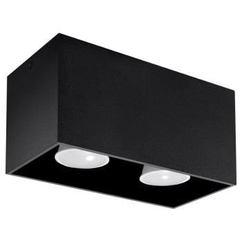 Quad - Lámpara de techo negro aluminio  alt. 10 cm