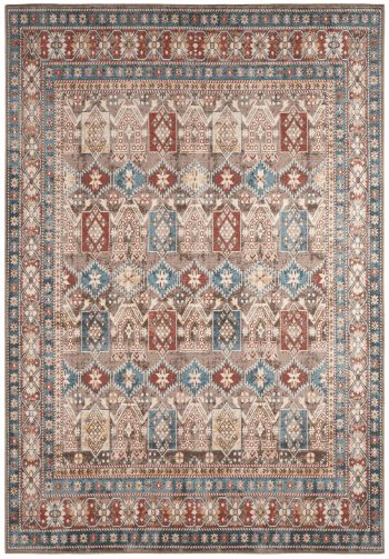 CARRY - Tapis vintage motif ottoman effet usé multicolore – 120x170