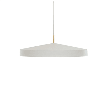 HATTO - Lampe suspendue blanche métal revêtement par poudre Ø65xH19cm