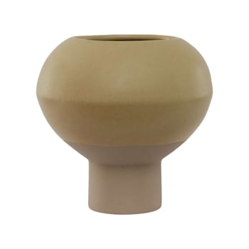 HAGI - Vase marron 100% grès Ø15xH15cm