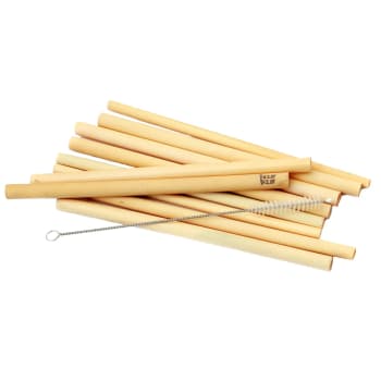 BAMBOO - Pajitas de bambú set de 10