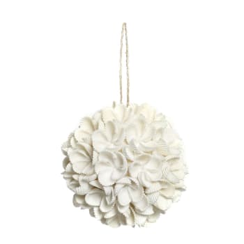 FLOWER SHELL - Décoration suspendue en coquillage blanc