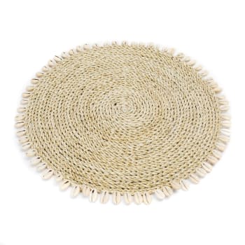SEAGRASS - Mantel individual de hierba marina y concha natural