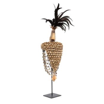 Statuette Léopard Atmosphera Résine Noire - Déco Extérieur H38cm