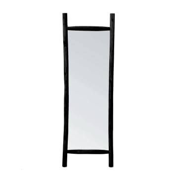 ISLAND - Espejo de madera de teca negro 170x57