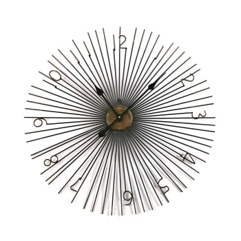 Arniston - Reloj de pared estilo vintage en metal negro