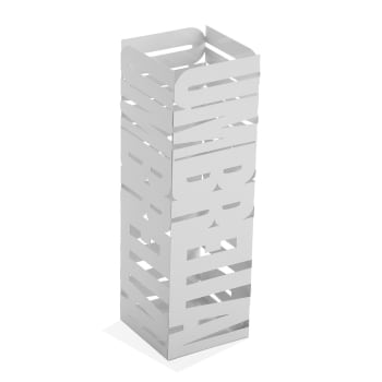 Porte-parapluies Rond En Métal Ajouré 42x15x15cm, Antirouille Et Elegant Pour Entree Et Bureau Blanc Comfortxl 98891697