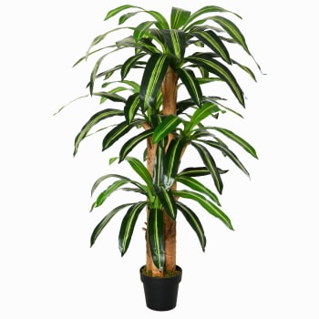 Planta dracaena artificial 20 x 20 x 160 cm color verde