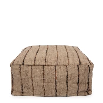 Oh my gee - Pouf in cotone beige nero