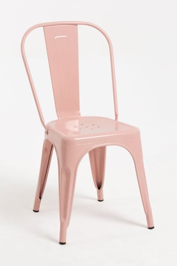 Torix - Silla en color rosa de estilo industrial,vintage en acero reforzado