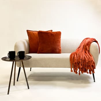 FLORIJN - Plaid orange fleece 150x200 cm uni