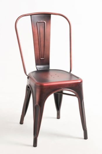 Torix - Pack 4 sillas color cobre vintage en acero reforzado