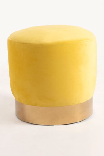 Tassel - Pack 6 taburetes color amarillo en terciopelo